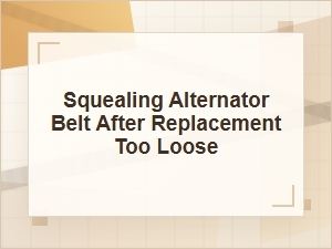 Squealing Alternator Belt After Replacement: Too Loose?